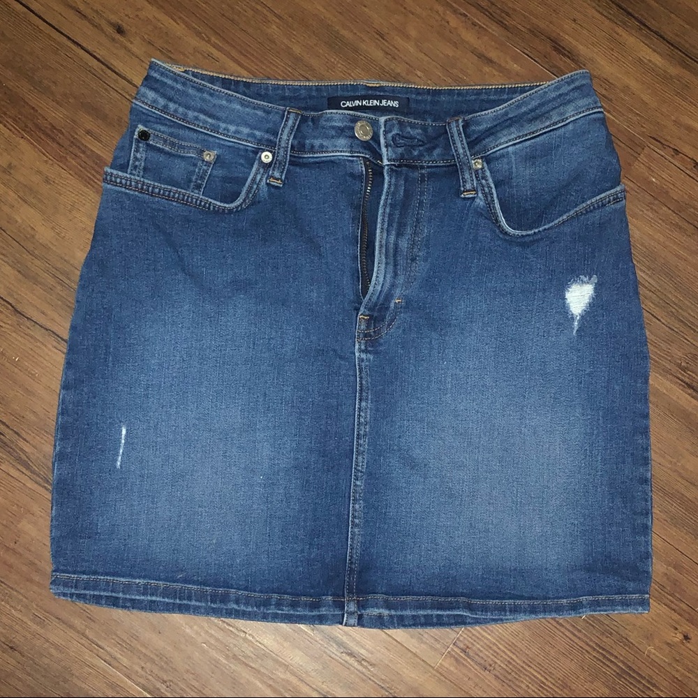 Calvin Klein Jean Skirt 28 Denim